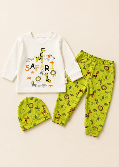 Baby Boy Safari Zebra 3-Piece set (Made in Turkey)