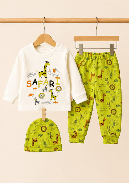 Baby Boy Safari Zebra 3-Piece set (Made in Turkey)