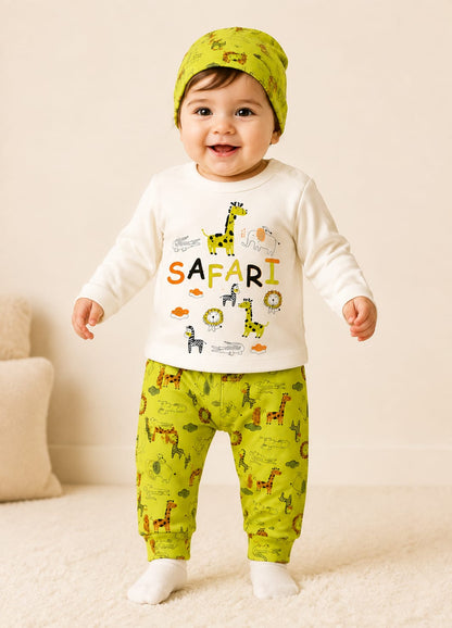 Baby Boy Safari Zebra 3-Piece set (Made in Turkey)