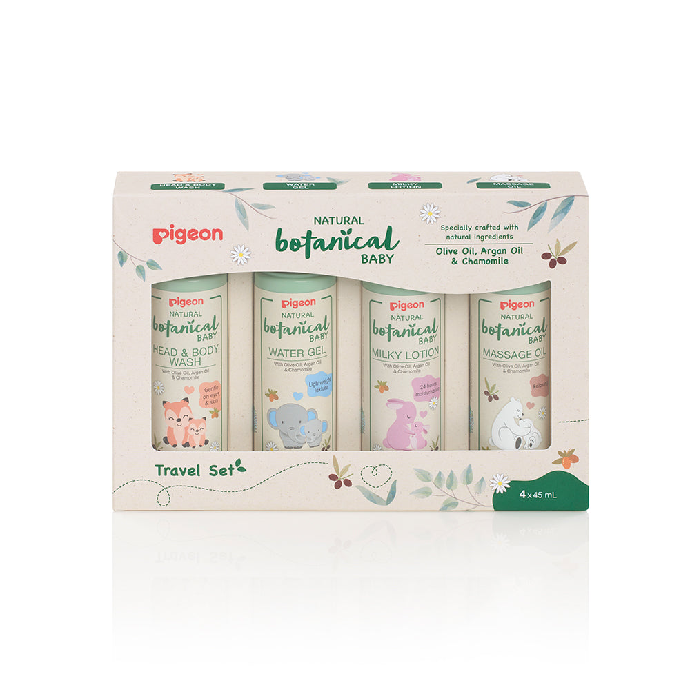 Natural Botanical Baby Travel Set